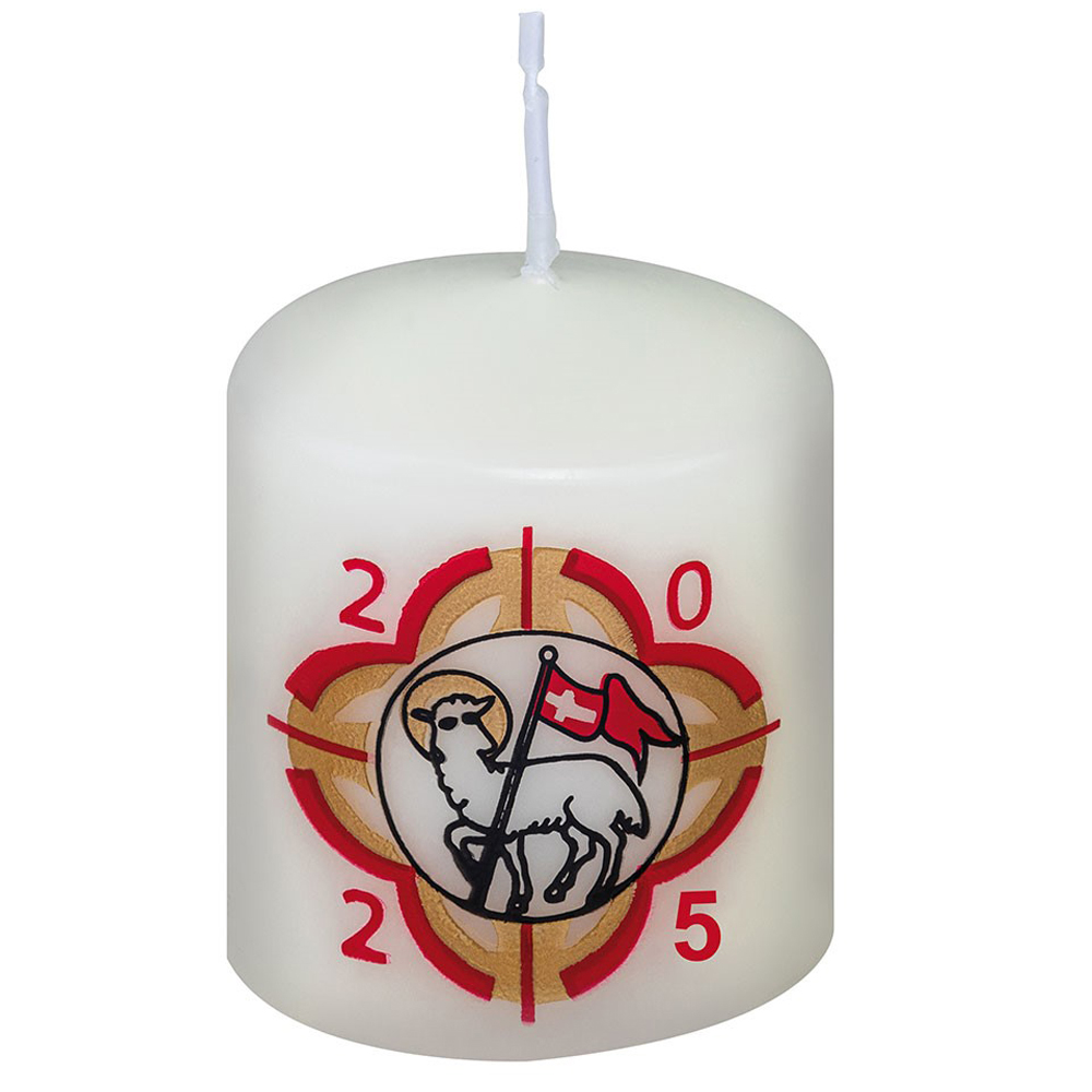 Osternachtkerze Motiv T 3 mit Zahl Osternachtkerze Motiv T 3 mit Zahl