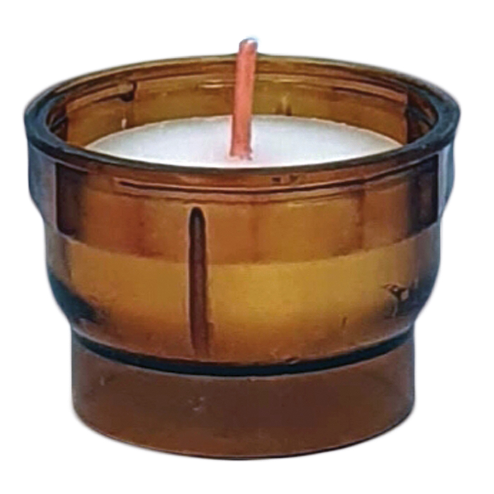 Mehrweg Opferlicht bernstein, VE 300 Mehrweg Opferlicht bernstein, VE 300