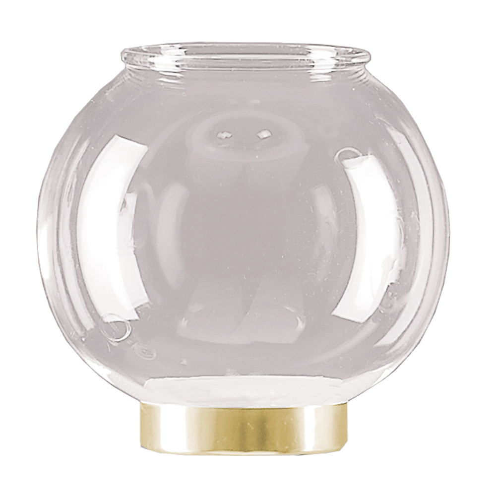 Flambeauxglas Kugelform Messing Flambeauxglas Kugelform Messing