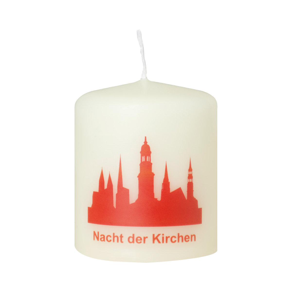 Kerze mit einfarbigem Druck