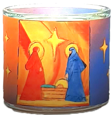 Glaslicht KRIPPE "gesegnete Weihnachten" Glaslicht KRIPPE "gesegnete Weihnachten"